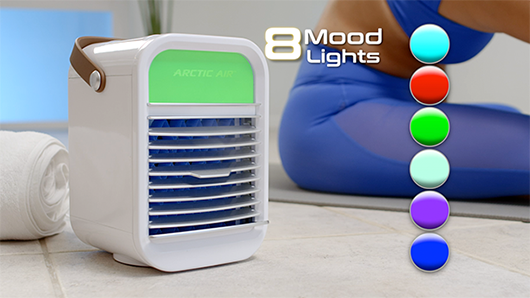 Arctic Air® Turbo Chill has 8 mood lights